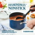thumbnail image 6 of Farberware Style 3 Quart Nonstick Straining Saucepan with Tempered Glass Lid, Dishwasher Safe and Oven Safe to 500°F, Blue, 6 of 7