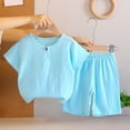 thumbnail image 2 of Kids Clothes Fashion Lightweight Crewneck T-Shirt and Shorts Summer Vacation Beach Outfits for Girls Size 0-6, 2 of 5