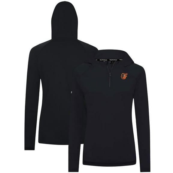 Women's Levelwear Black Baltimore Orioles Raven Insignia 2.0 Quarter-Zip Jacket