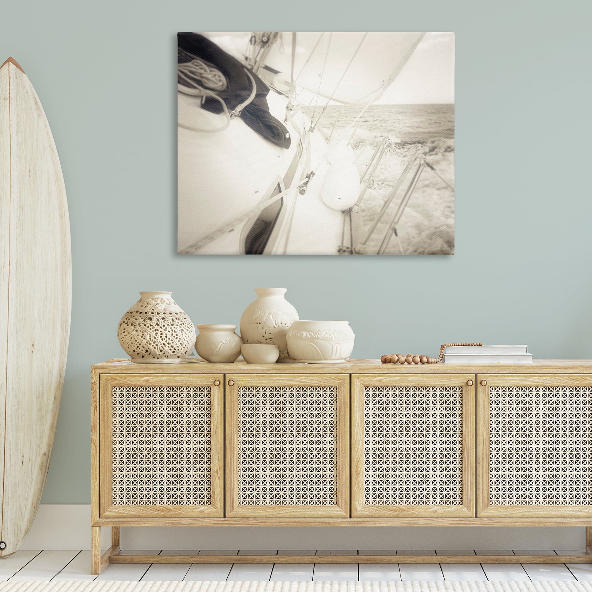 Stupell Industries Clear Day Sailing Transportation Photography Wrapped Canvas Art Print Wall Art, 48 x 36