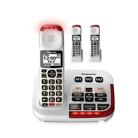 - Panasonic KX-TGM420W + (2) KX-TGMA44W 3 Handset Big Button Amplified Cordless Phone