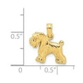 thumbnail image 2 of 14k Yellow Gold Schnauzer Dog Pendant, 2 of 3