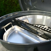 SnS Grills Slow 'N Sear® Drip 'N Griddle Pan 18 — Stainless 3-in-1 Drip Pan, Griddle & Airflow Director for Weber 18-Inch Kettle & Home 'N Roam Travel Kettle