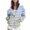 Blue, variant on Women's Multicolor Striped Front Zip Hoodie Long Sleeve Casual Zip Up Top with Pockets for Everyday Comfort