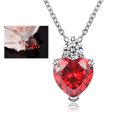 thumbnail image 4 of Cadena de clavícula de amor rojo, cadena de clavícula Collar con colgante de cadena de clavícula de amor rojo Cadena de clavícula Acabado de lujo, 4 of 12