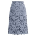 thumbnail image 2 of Bmisegm Women Lace Skirt A-Line Hollow Out Fitness SKirt Knee Length Plus SIze Skirt Women's Skirt Blue XL, 2 of 3