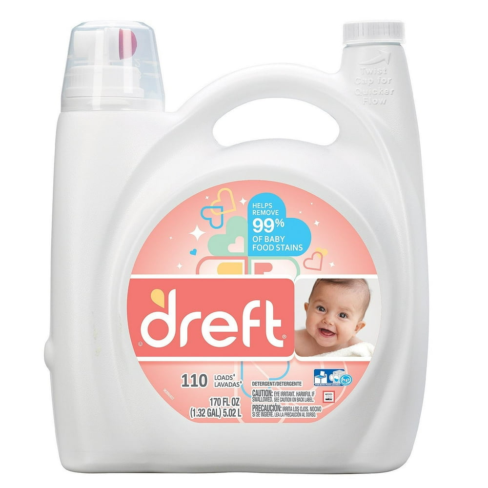 Dreft HE Liquid Laundry Detergent, 170 Fl Oz