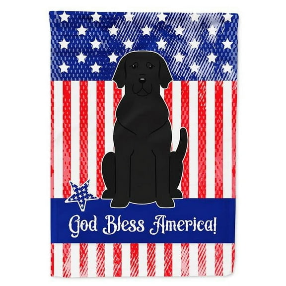 Caroline's Treasures BB3052GF Patriotic USA Black Labrador Flag Garden Size , Small, multicolor