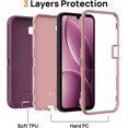 thumbnail image 3 of WWS-for Samsung Galaxy A26 Protective Case, Heavy Duty [Shockproof] [Dropproof] [Dustproof] Phone Case 3-Layer Rugged Hard Cover, Purple/Pink, 3 of 4
