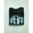 thumbnail image 3 of Alien Silhouette Design Sweatshirt Men -Image by Shutterstock, Male Medium, 3 of 4