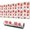 Fruits (17), variant on Keyboard Pad Red Mouse Mat, Gaming Mouse Pads Big Mouse Pad, Modern Desk Pad Waterproof Non-Slip Rubber Base, 31.5x11.8 inch for Work/Game/Office/Home Summer Fruits Strawberry Leaves