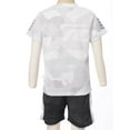 thumbnail image 5 of Aislor Kids Boys Shorts Set Football Jerseys Athletic Sports Suit Quickly Dry T-shirt Shorts Set Size 18M-14 White 3-4, 5 of 7