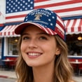 thumbnail image 4 of 250th Anniversary USA Hat for Men Women Blue, America 250 Merchandise Printed Navy Baseball Cap 1776-2026 Memorial Day Gift, 4 of 6