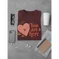 thumbnail image 3 of You Are Here, In My Heart T-Shirt Men -Smartprints Designs, Male 4X-Large, 3 of 4