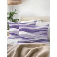 thumbnail image 2 of Outdoor Pillows Waterproof, Purple Ombre Throw Pillows with Inserts Included, Modern Moire Abstract Art Aesthetics Indoor Outdoor Decorative Lumbar Pillow for Bed/Couch/Patio 12"x20", 2Pcs, 2 of 8
