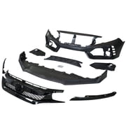 Ikon Motorsports Front Bumper Cover Fits 16-21 Honda Civic Type-R Unpainted Black PP
