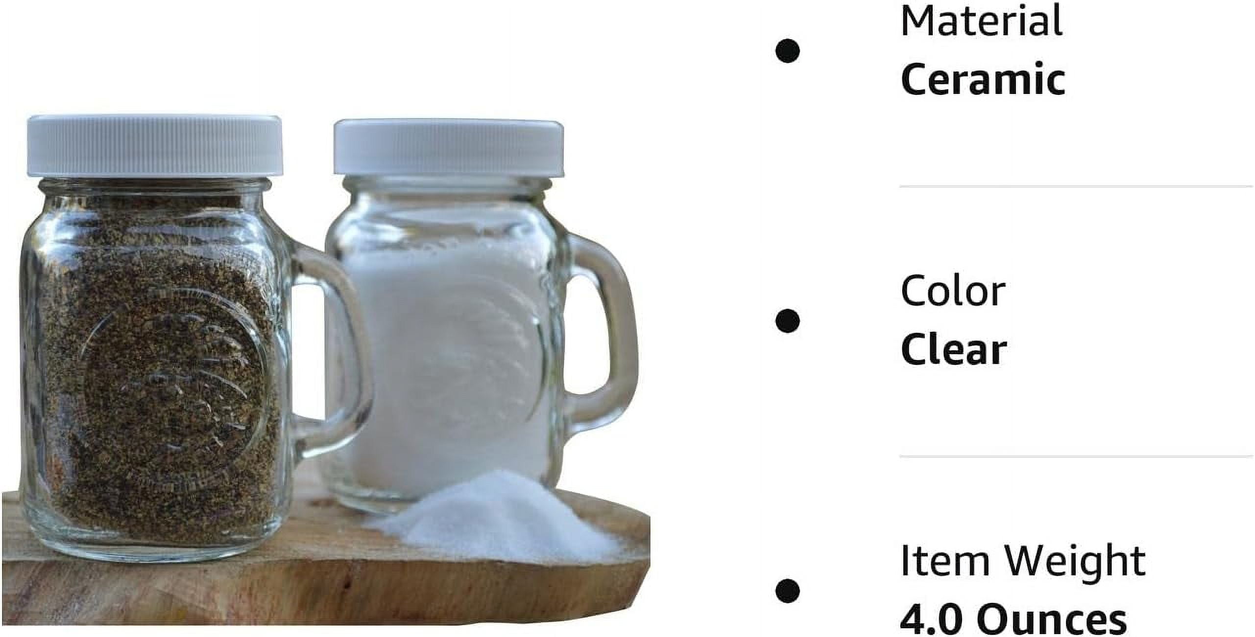 Ensemble Salière Et Poivrière En Verre Avec Poignée – 118 Ml