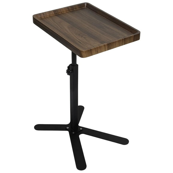 DuoBao Adjustable Height Side Table,360 ° Swivel C Shaped End Table with Metal Base,for Small TV Trays in Living Rooms and Bedrooms