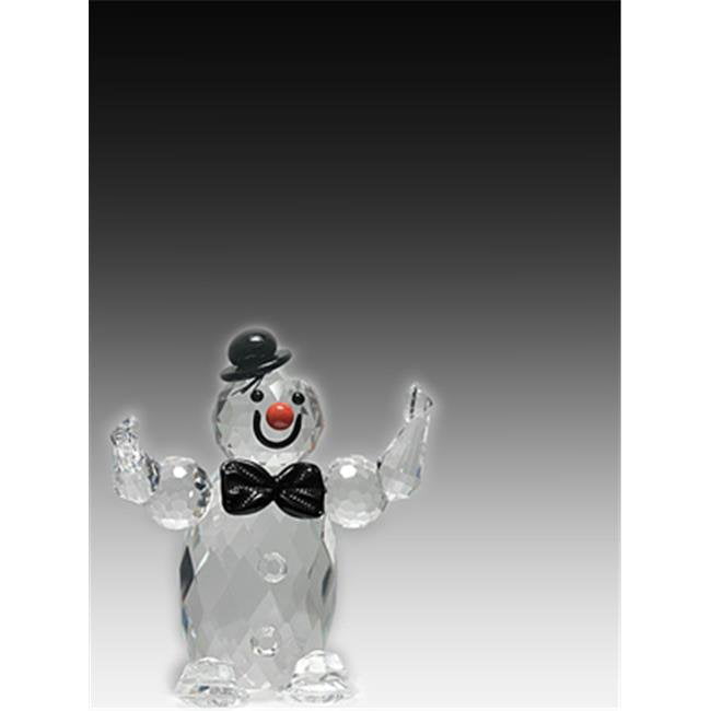 Christmas Glitter Clown Snowman Winter Decoration Statue Classic Vintage Style 