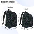 thumbnail image 3 of Honeii Lavender Flowers Print Canvas College Laptop Backpack, Durable Rucksack Travel Notebook Bag School Backpack Book Bag for Men Women-Medium, 3 of 7