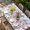 Lavender, variant on Pink Flowers Table Cloths for 4 Foot Rectangle Tables, Spring Floral Butterfly Leaves Plants Retro Beige Patio Waterproof Elastic Fitted Tablecloths, Washable Rectangular Table Cover for Camping