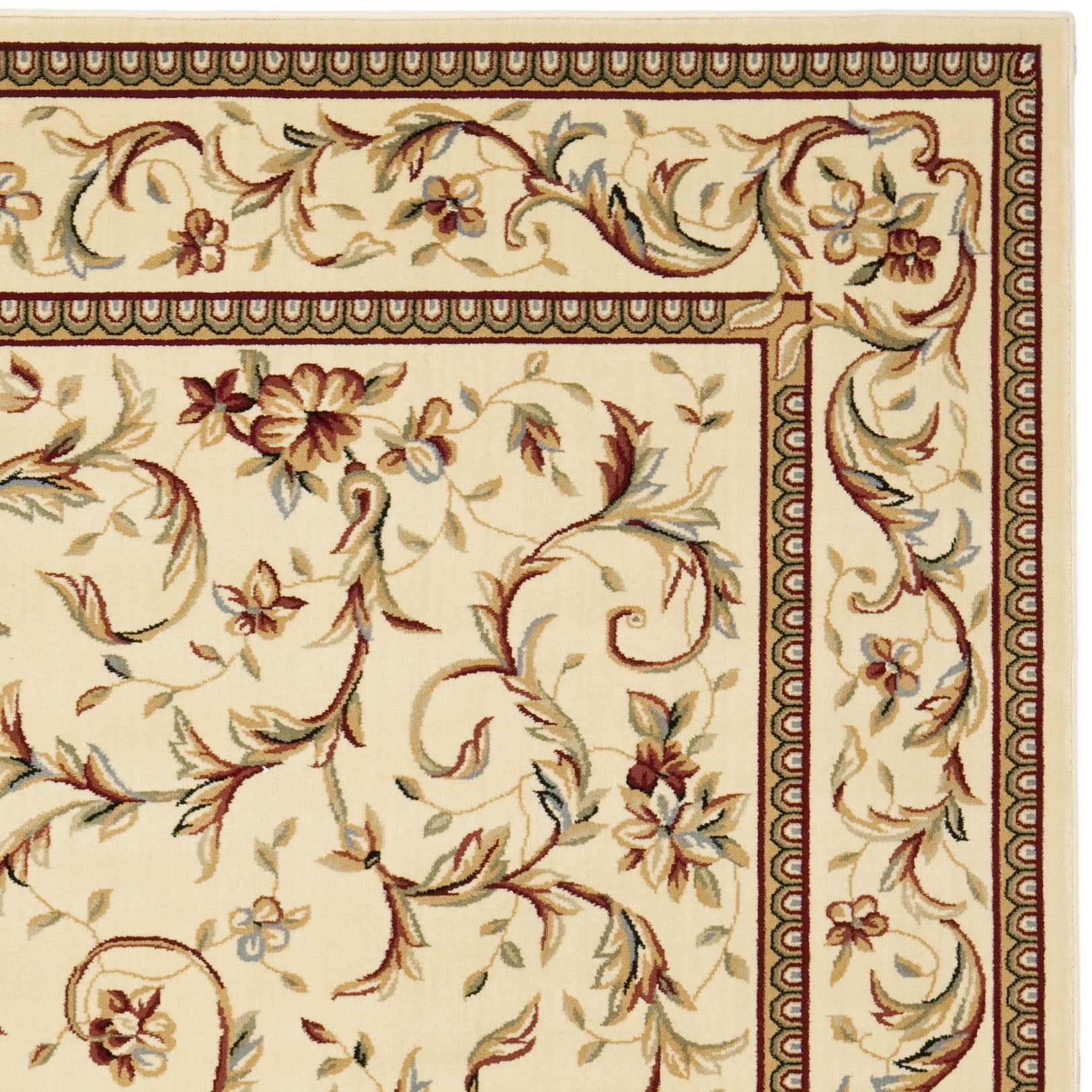 SAFAVIEH Lyndhurst Beatrix Floral Bordered Area Rug, Ivory, 10' x 14'