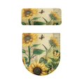 thumbnail image 5 of SEANATIVE Sunflower Toilet Lid Cover Set of 2 Butterfly Toilet Lid Dust Cover & Toilet Tank Lid Cover Protect Hands from Splash Liquid Reusable Apartment, Dormitory Round Lids Protection Home Decor, 5 of 7