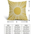 thumbnail image 5 of Yellow Boho Pillow Covers 18x18 Set of 2 Bohemian Style Retro Abstract Sun Outdoor Throw Pillows Farmhouse Decorative Pillowcase Linen Square Cushion Cover for Home Couch Sofa Bed, 5 of 6