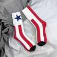 thumbnail image 7 of Women Crew Graphic Print Tube Socks Flag Of Liberian Pattern Design Ladies Socks, 7 of 7