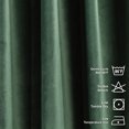 thumbnail image 3 of 3S Brother's Solid Luxury Matte Velvet Soft Curtains Set of 2 Panels Hanging Back Tap & Rod Pocket Home Décor Bedroom Kitchen Office Windows Room Darkering ( Sacramento Green-52"x108"), 3 of 6