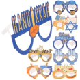 thumbnail image 2 of Holiday Glasses Decorations Happy Hanukkah Eyeglasses Props Chic Design Bright Colors Photo Taking 8Pcs, 2 of 5