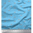 thumbnail image 1 of Soimoi Blue Cotton Poplin Fabric Fox & Geometric Kids Printed Fabric 1 Yard 42 Inch Wide, 1 of 3