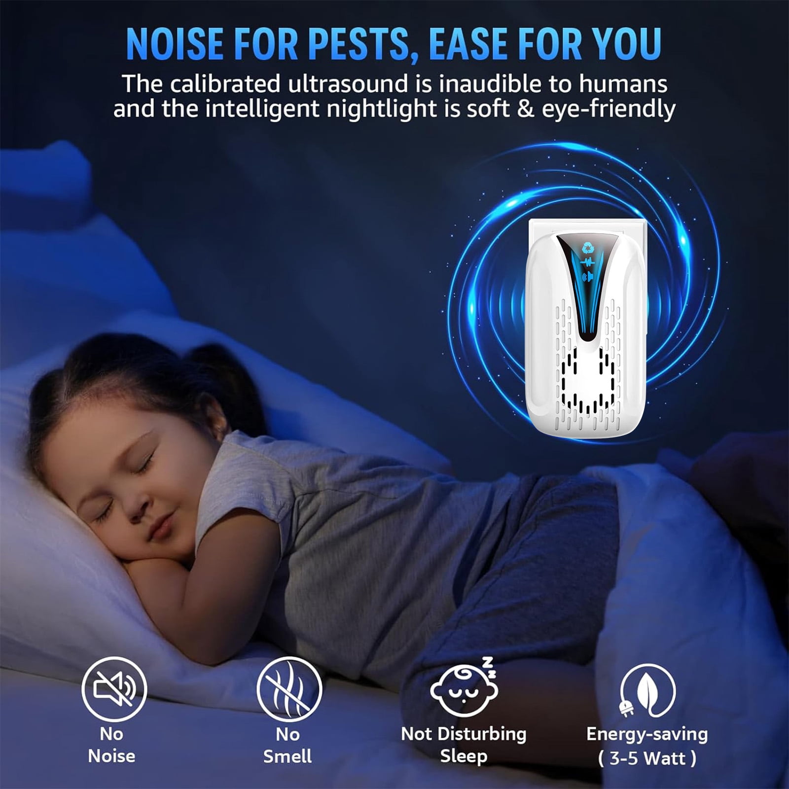 6 Packs Ultrasonic Pest & Insect Repeller Indoor, Mouse Repellent, Plug in Pest Repellent for House, Kitchen, Office, Warehouse