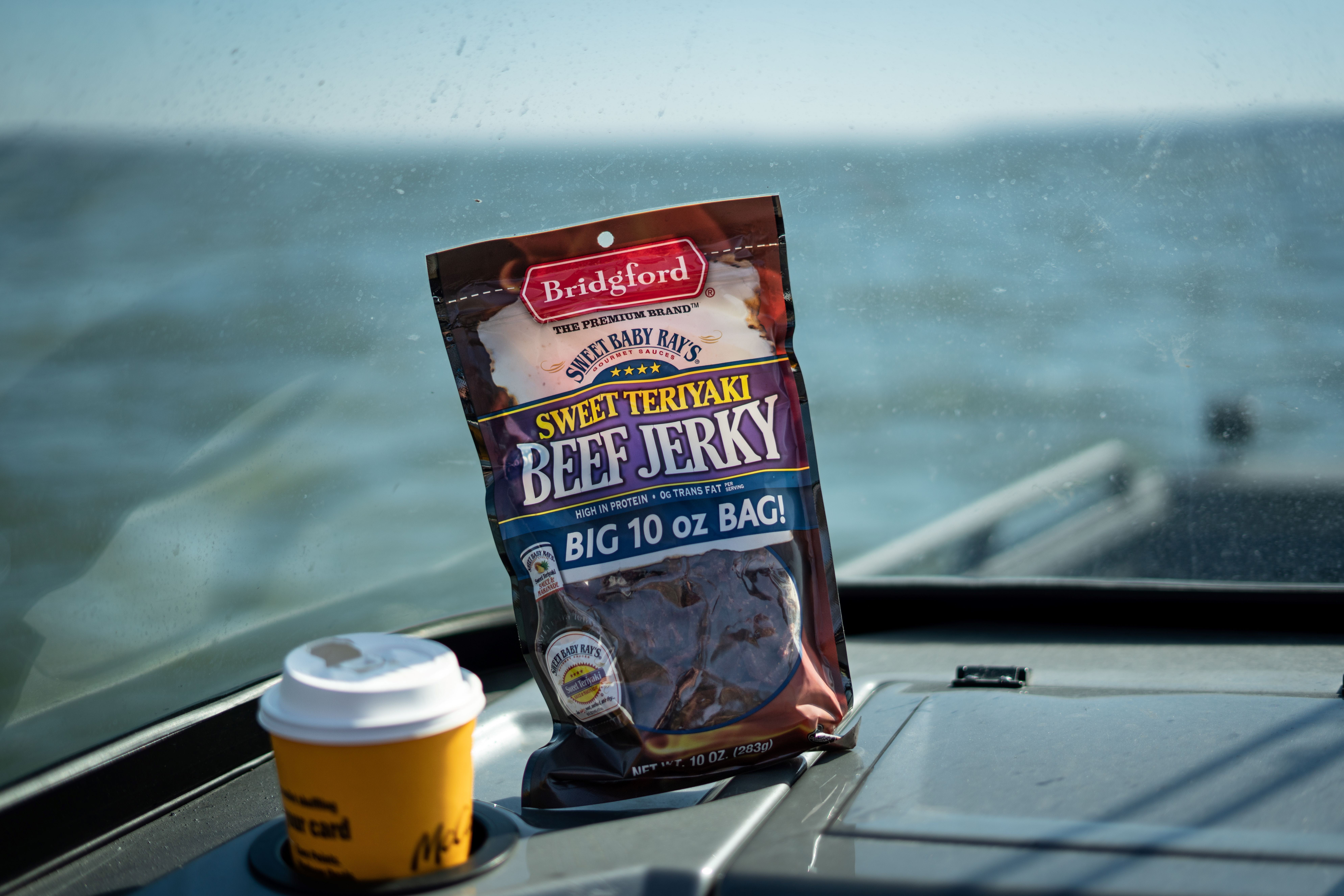 (3 pack) Bridgford 100% Beef Sweet Baby Ray's Garlic Beef Jerky 10oz Resealable Bag