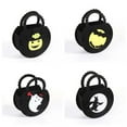 thumbnail image 5 of Reusable Cloth Bags with Handle, Cute Halloween Theme Candy Bags, Halloween Trick or Treat Tote Bags for Party Gifts (Black/1 Pcs) 5.62x2.36x7.08", 5 of 6