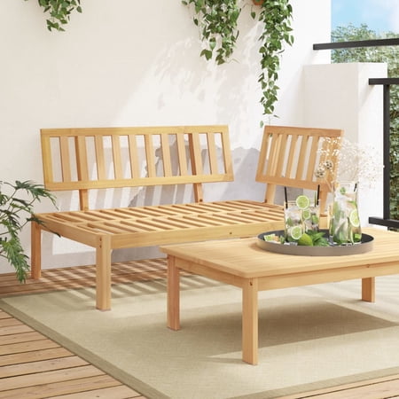 Outdoor Acacia Wood Patio Corner Sofa - Durable, Stylish, Comfortable Seating for Garden and Deck