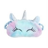 Taicanon Unicorn Sleep Mask, Soft Plush Cute Animal Eye Mask, Nap Children Sleep Mask for Men and Women Children(Blue)