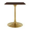 thumbnail image 2 of Modway Lippa 24" Square Wood Dining Table in Gold Cherry Walnut, 2 of 7