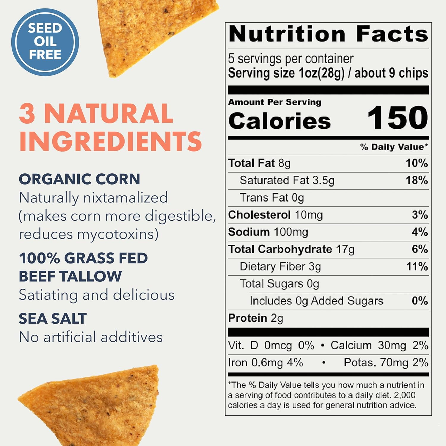 Ancient Crunch Masa Chips Traditional Tortilla Gluten Free Seed Oil-Free Crunchy Corn Chips 6-Pack 5 Oz