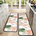 thumbnail image 4 of Kitchen Rugs Sets Of 2,Pioneer Flower Floral Print Pattern Anti Fatigue Kitchen Mat Rugs Non Slip Washable,Decorative Kitchen Floor Mats for Kitchen,Sink,Laundry,17"x47"+17"x47", 4 of 5