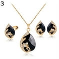 thumbnail image 3 of Besufy Women Jewelry Set Rhinestone Wedding Pendant Necklace Earrings Ring, 3 of 6