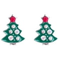 thumbnail image 1 of Pendientes de botón para mujer, pendientes de botón, pendientes de botón para mujer, pendientes de botón navideños, pendientes rojos, árbol de Navidad, copo de nieve europeo, accesorios de bastón, pen, 1 of 3