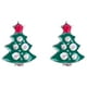 thumbnail image 1 of Pendientes de botón para mujer, pendientes de botón, pendientes de botón para mujer, pendientes de botón navideños, pendientes rojos, árbol de Navidad, copo de nieve europeo, accesorios de bastón, pen, 1 of 3