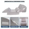 Orthopedic Bed Wedge Pillow Set with Memory Foam Top, 6PCS Wedge Pillow