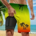 thumbnail image 3 of Kcolen Mens Swim Trunks 9 Inch,Men's 2 in 1 Swim Trunks Quick Dry Beach Board Shorts Swimwear With Pockets, Bathing Suit for Casual Vacation, 3 of 5