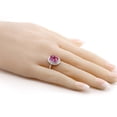 thumbnail image 3 of Gem Stone King 925 Sterling Silver Pink Mystic Topaz Ring for Women (4.00 Cttw, Oval 9X7MM, Size 9), 3 of 4