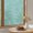 Mint Green, variant on Brown Coffee Color Wooden Board Window Privacy Film,Heat Control Sun Blocking Static Cling Rainbow Film,Vintage Wood Grain Non-Adhesive Glass Sticker Door Window Tint,17.7" x 39.3"