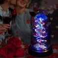 thumbnail image 6 of Galaxy Glass Rose Flower Gift for Mom, Light Up Forever Eternal Rose in Glass Dome for Mom Grandma Wife Girlfriend, Perfect Women Gifts for Mother's Day, Valentine's Day, Birthday, Anniversary, 6 of 7