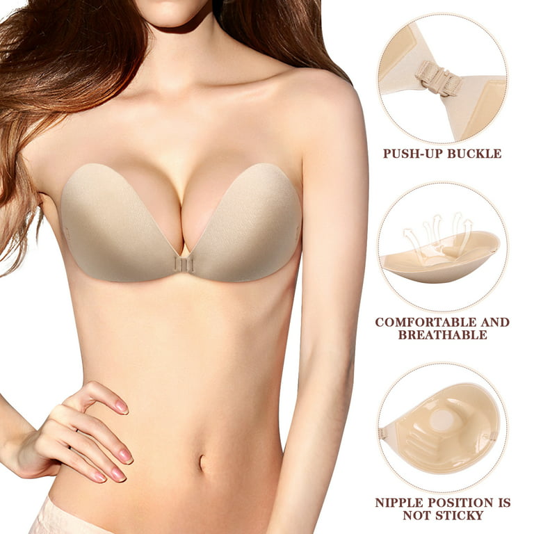 Sticky Bra Backless Strapless Sticky Bras for Women Invisible Adhesive Bra  Push Up 2 PCS Lift Slicone Bra : : Clothing, Shoes & Accessories
