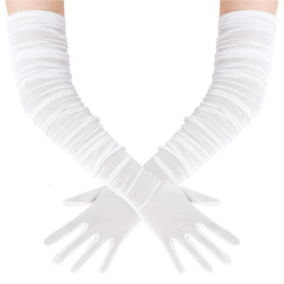 Weflink Elegant Stretch Mesh Gloves 70cm 100cm For Party Dancing Engagement Event